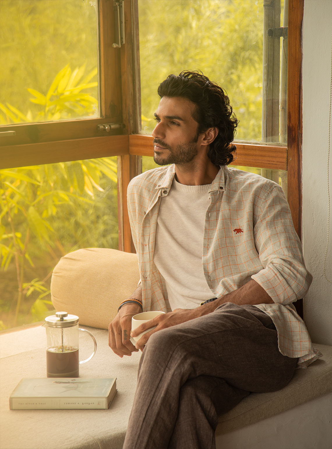 Lyca Grid Linen Shirt