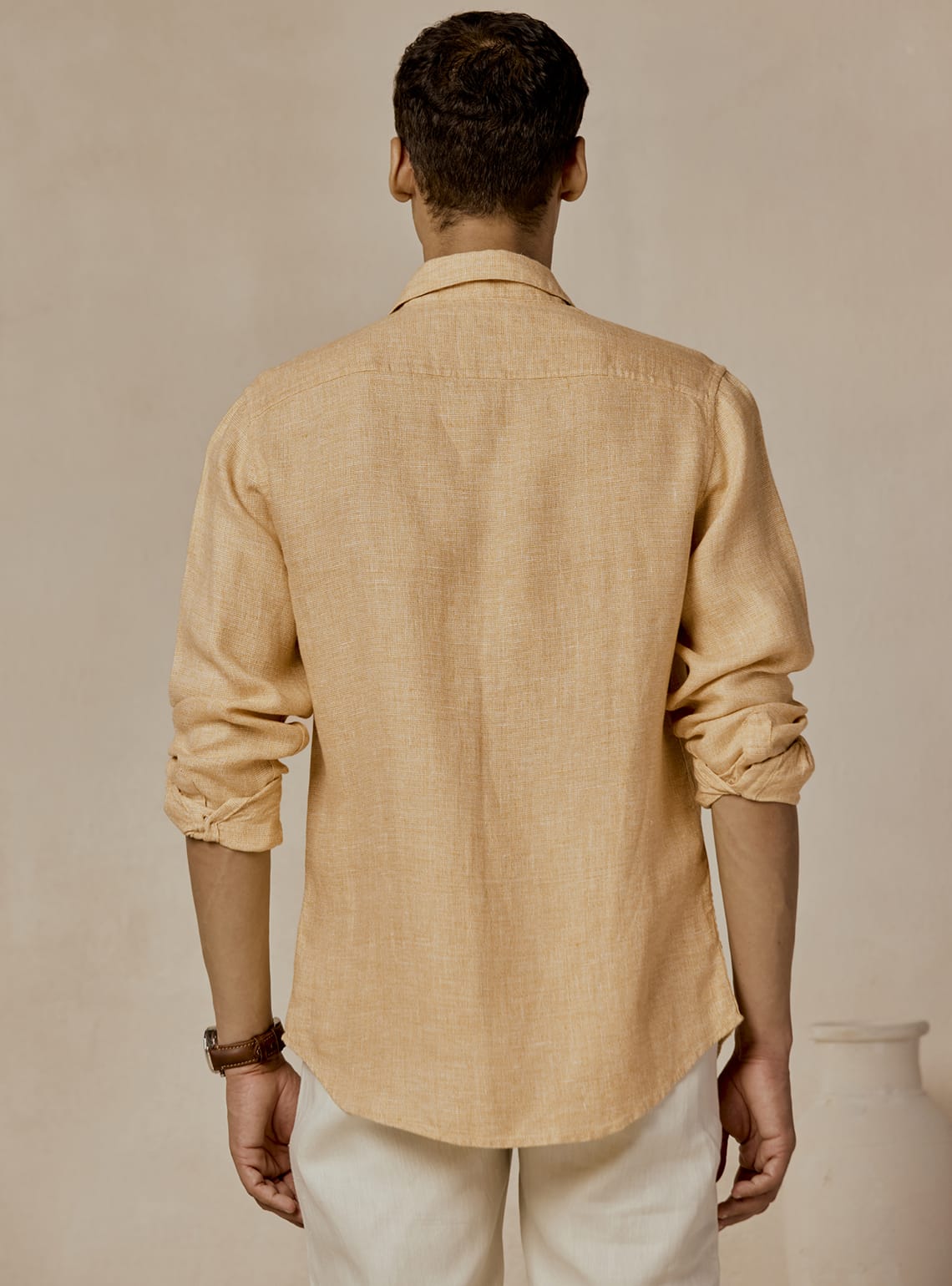 Soft Amber Linen Shirt