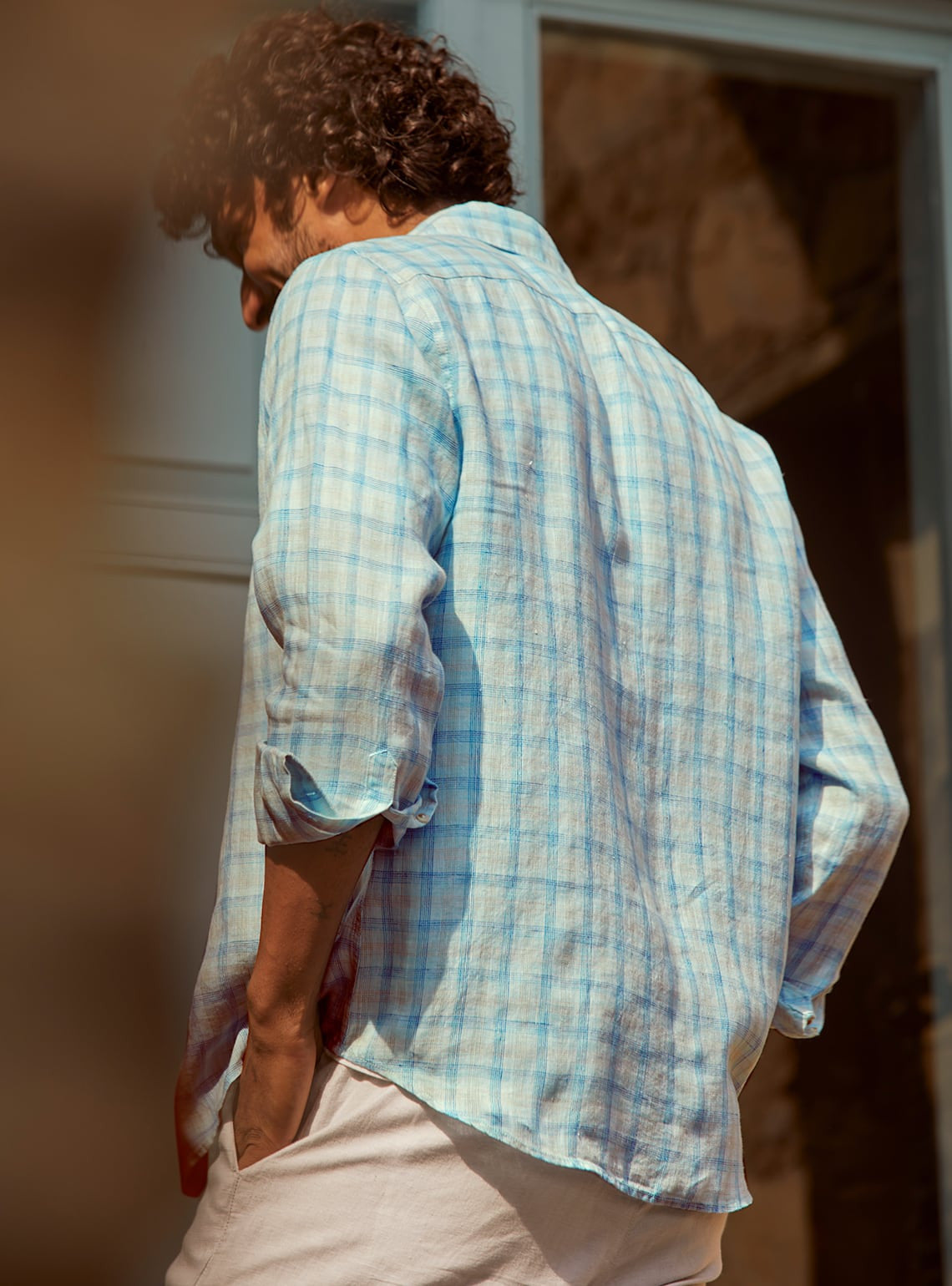 Teal Lake Linen Shirt