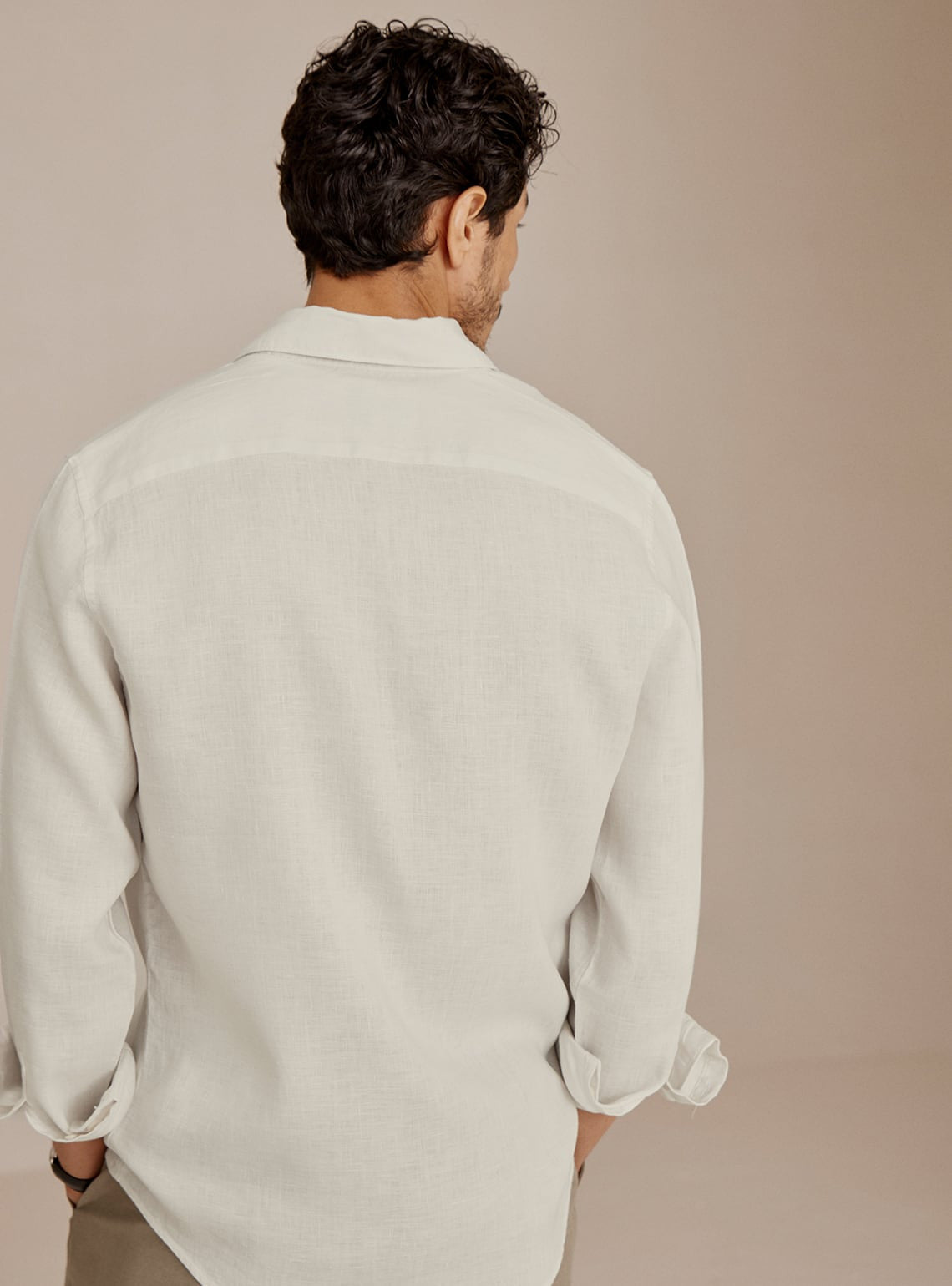 Cosmic Latte Linen Shirt