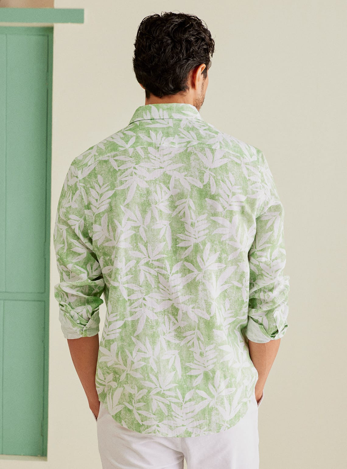 Palm Tropical Linen Shirt