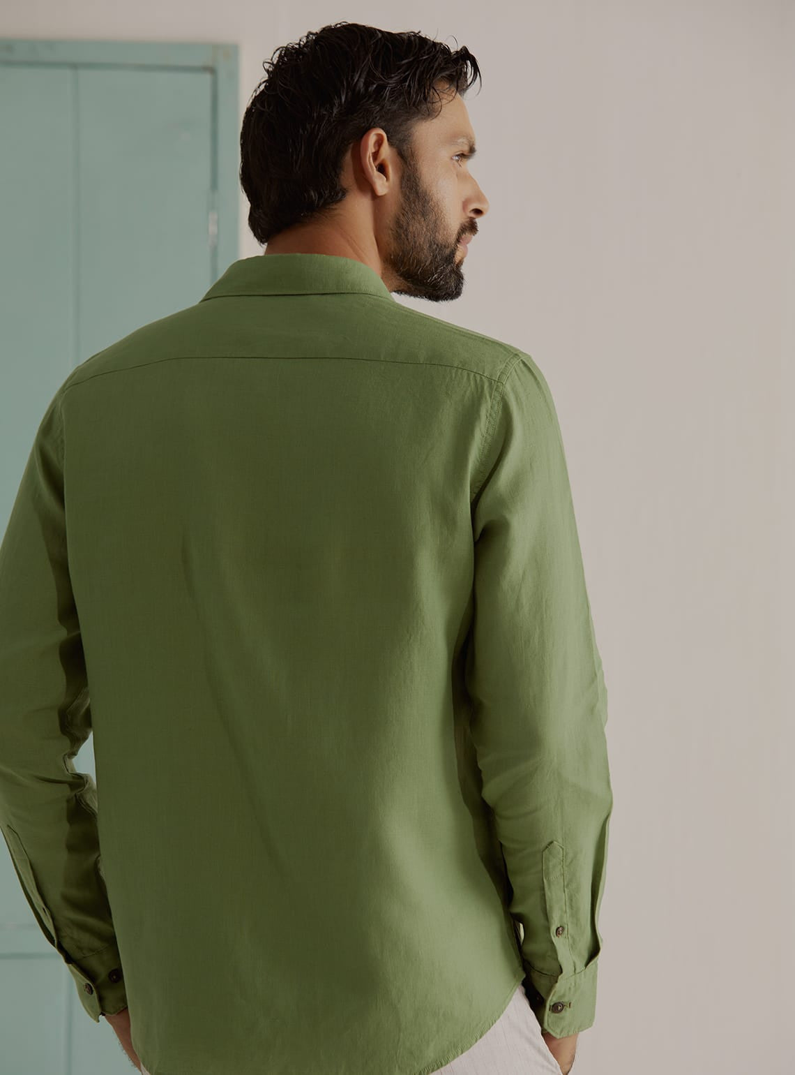 Jade Mist Linen Shirt