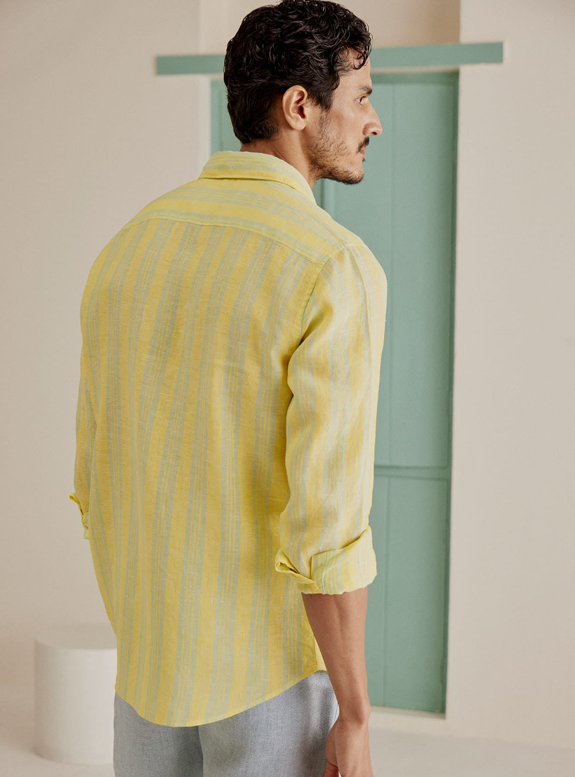 Sunflower Stripe Linen Shirt