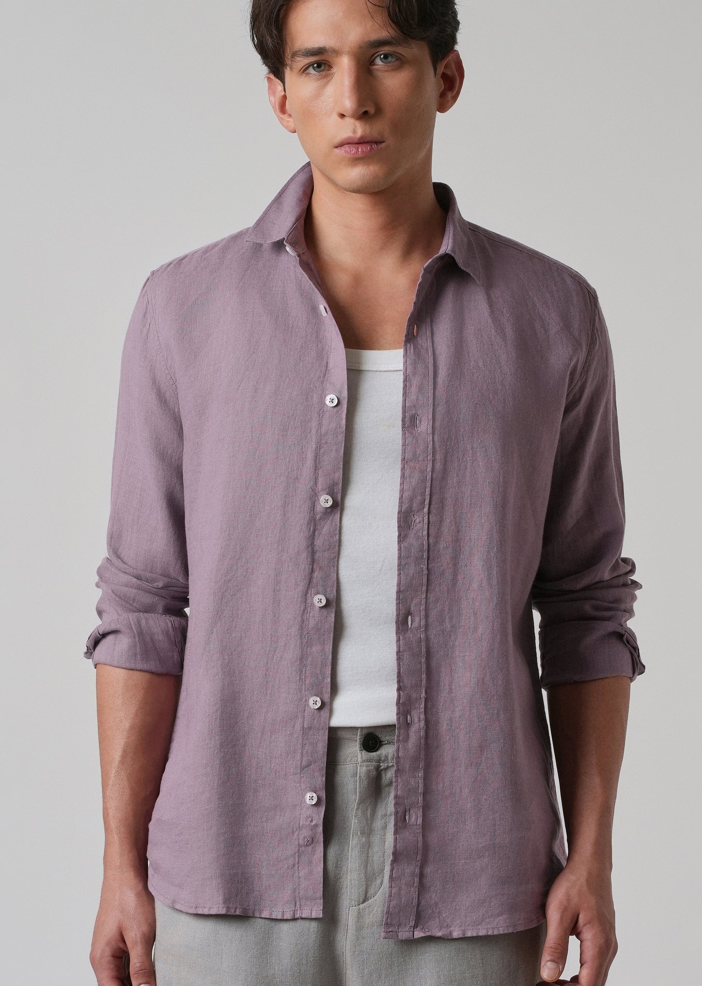 100% Pure Lavender Linen Shirt