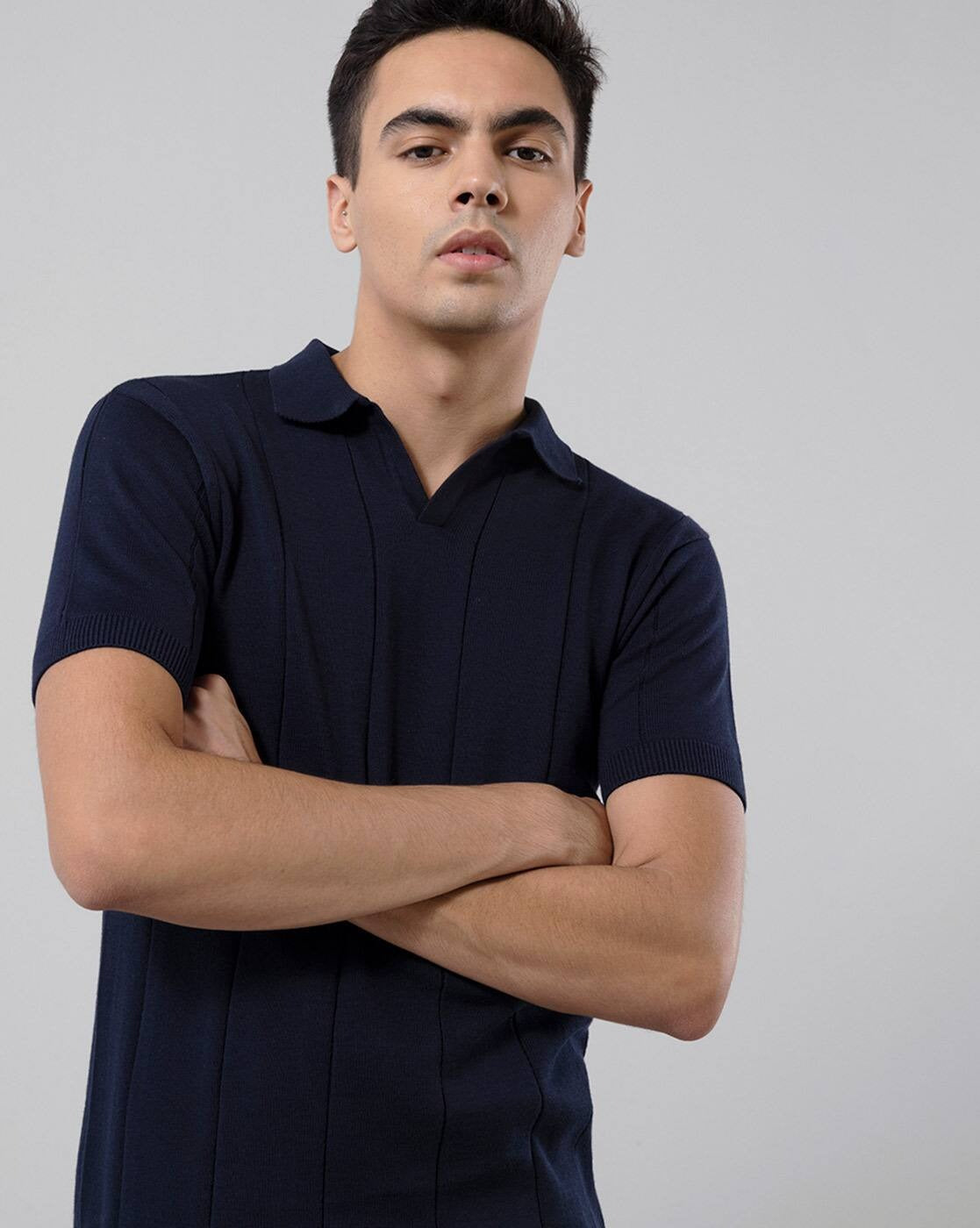 SNITCH Striped Polo T-Shirt for Men