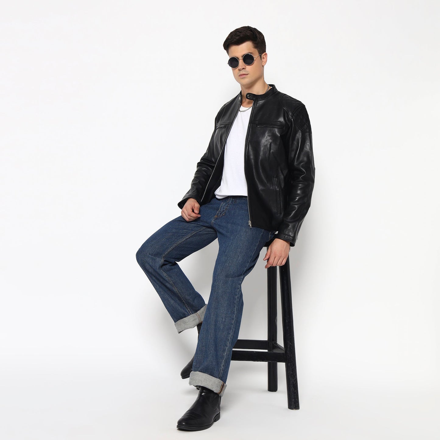 Signature Black Men's Leather Jacket