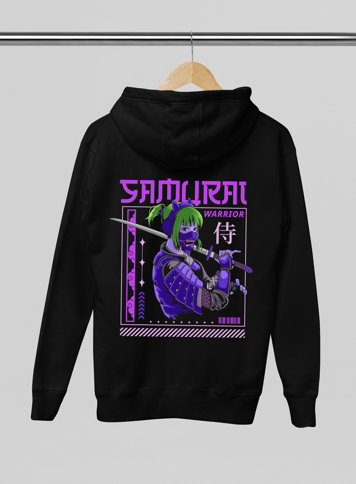Samurai Black Hoodie