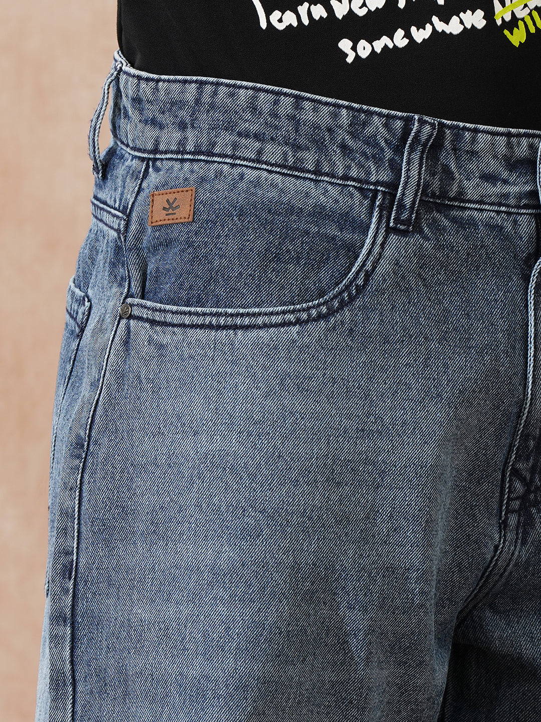 Faded Loose Fit Jeans | Blue