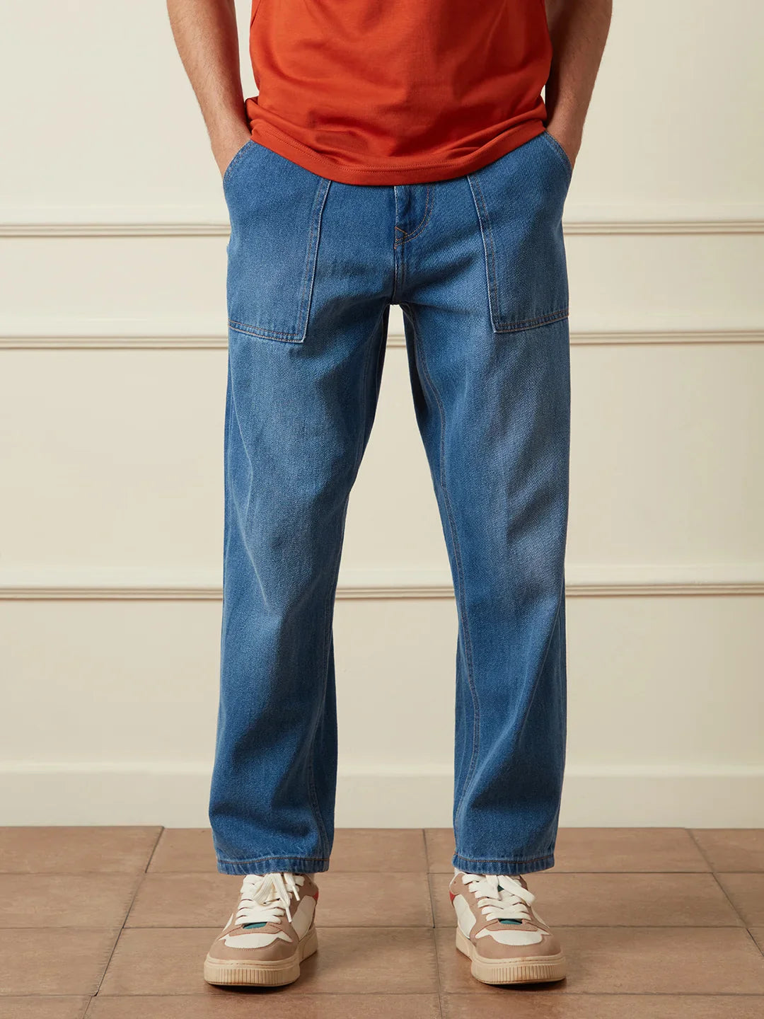 Light Fade Loose Fit Jeans | Blue