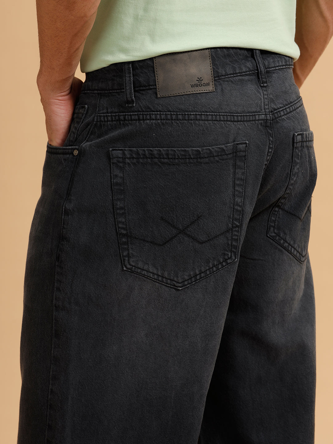 Casual Light Fade Loose Fit Jeans | Dark Grey