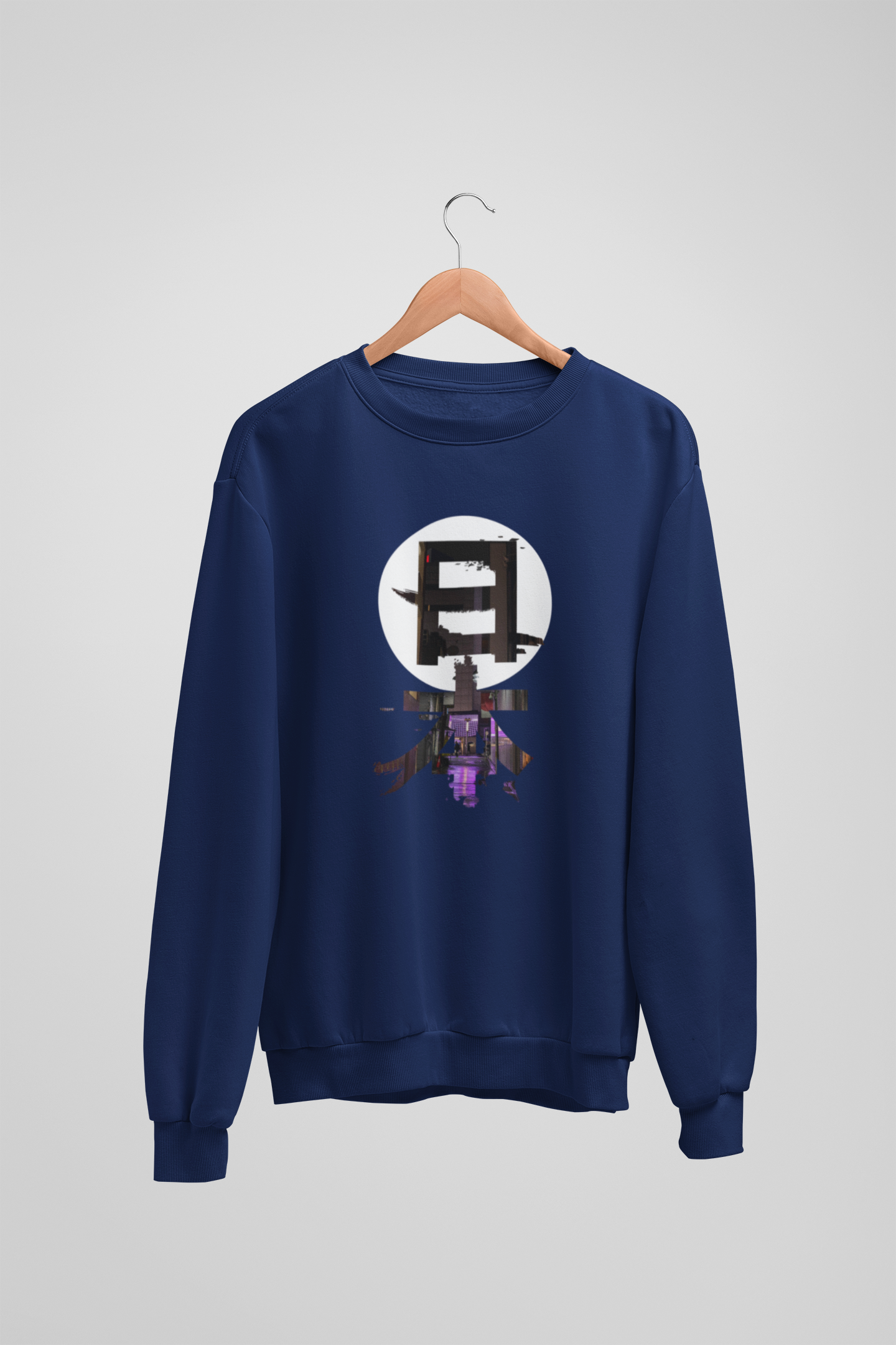 Anime Town Navy Sweatshirt