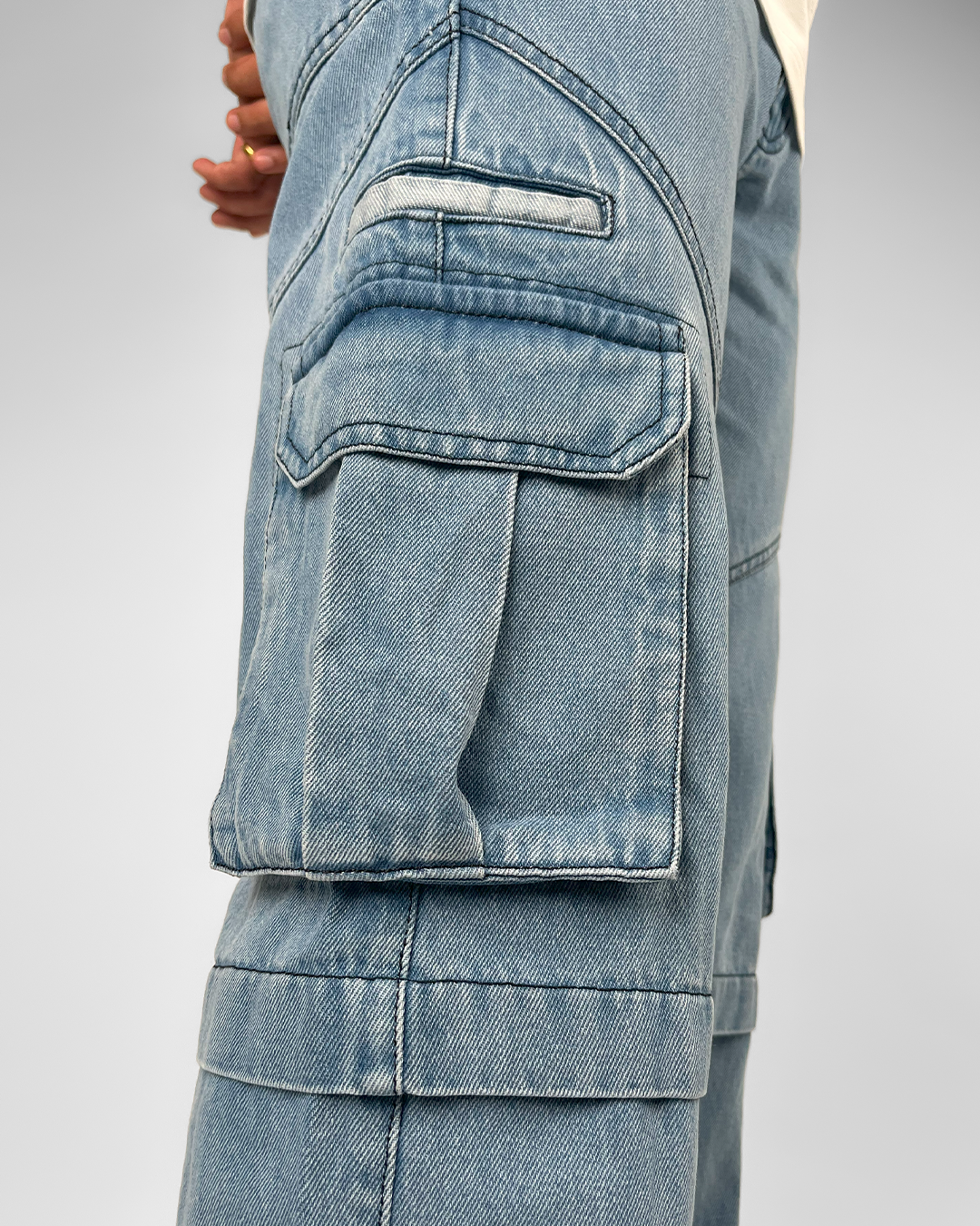 Blue Denim Oversized Denim Jeans
