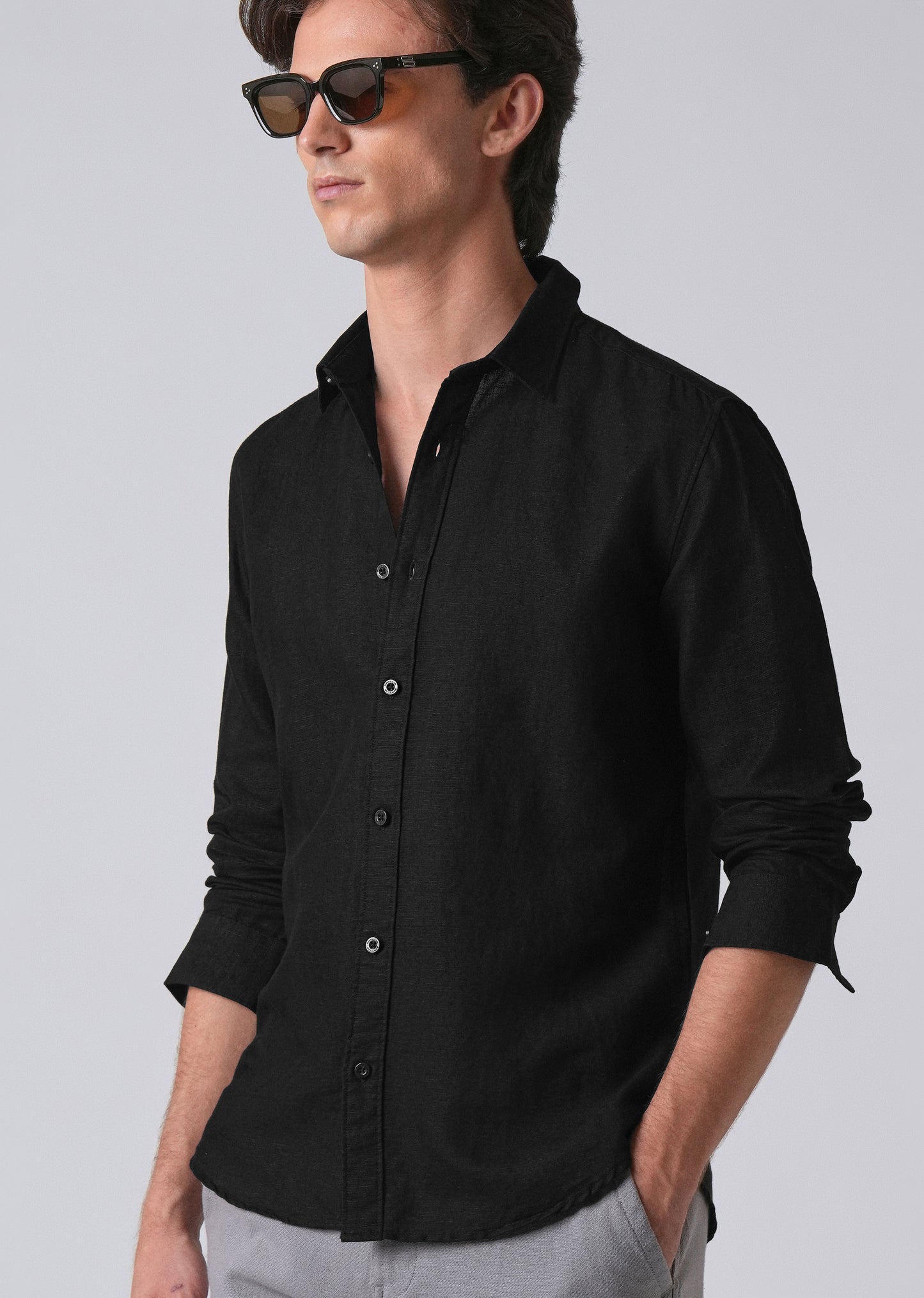Black Linen Shirt