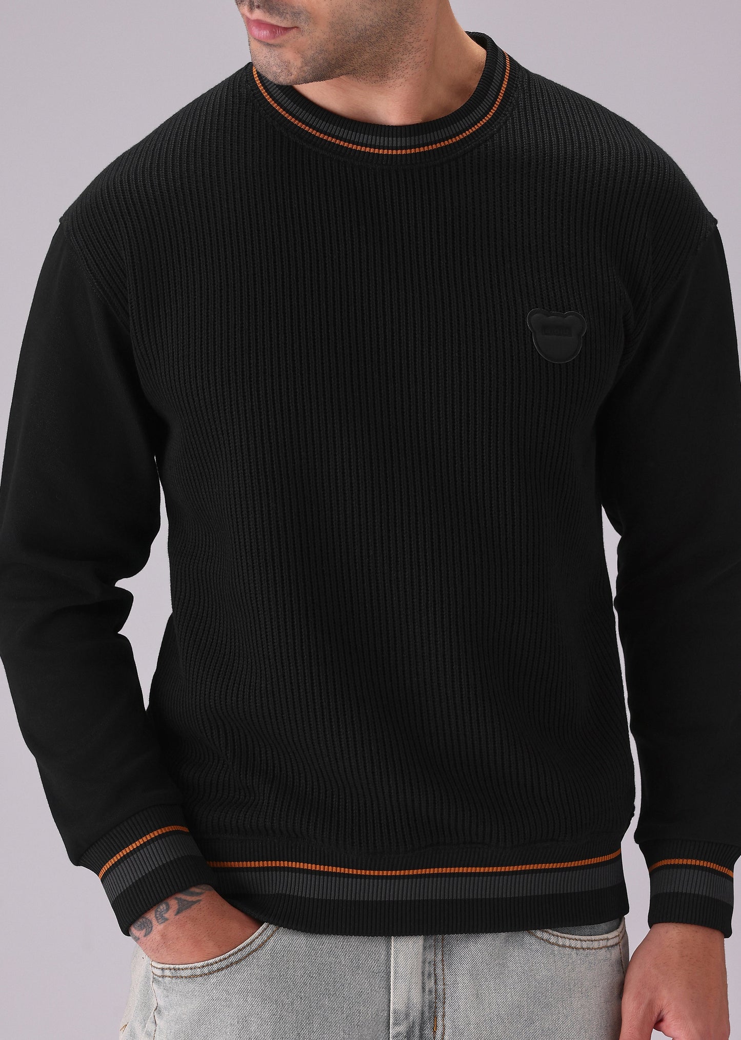 Black Knitted Pullover