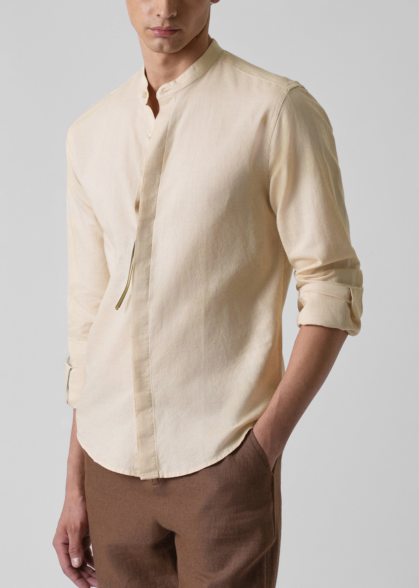 Butter Cream Cotton Linen Shirt