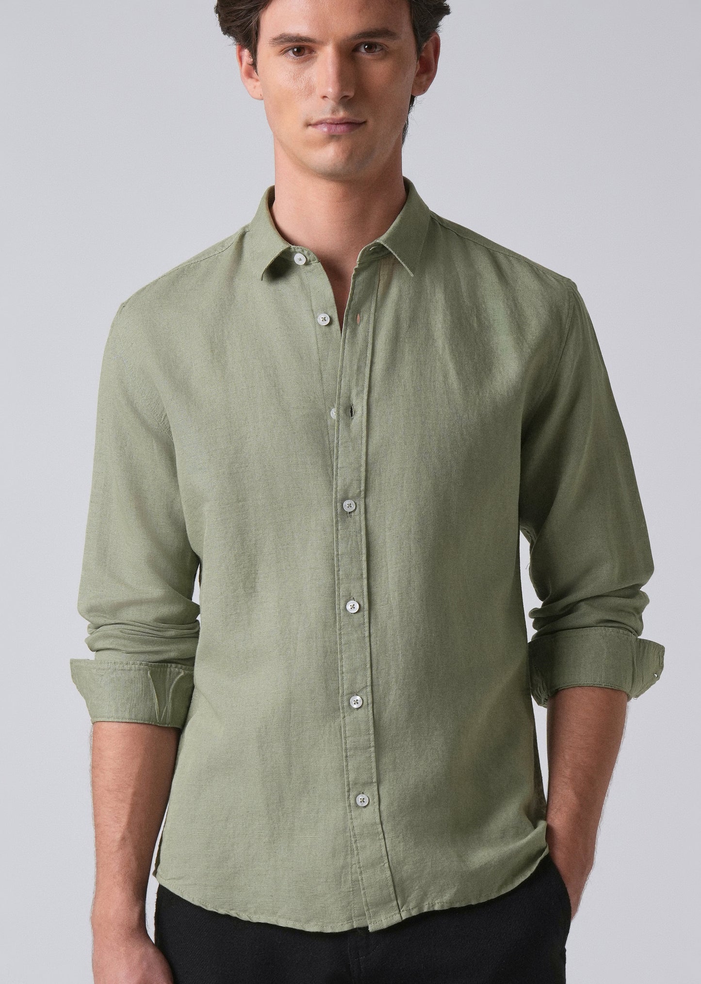 Green Linen Shirt