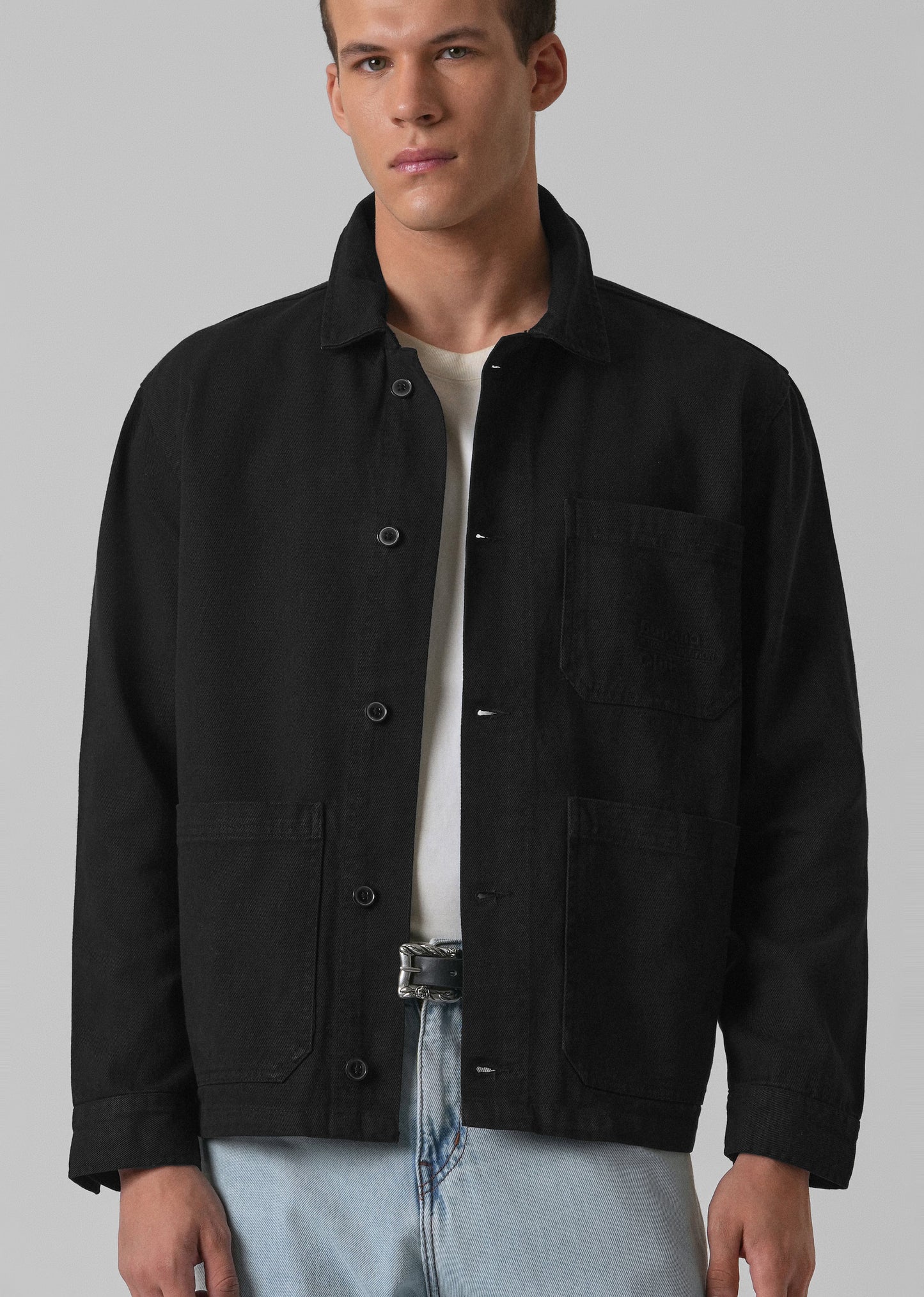 Jade Black Cotton Drill Jacket