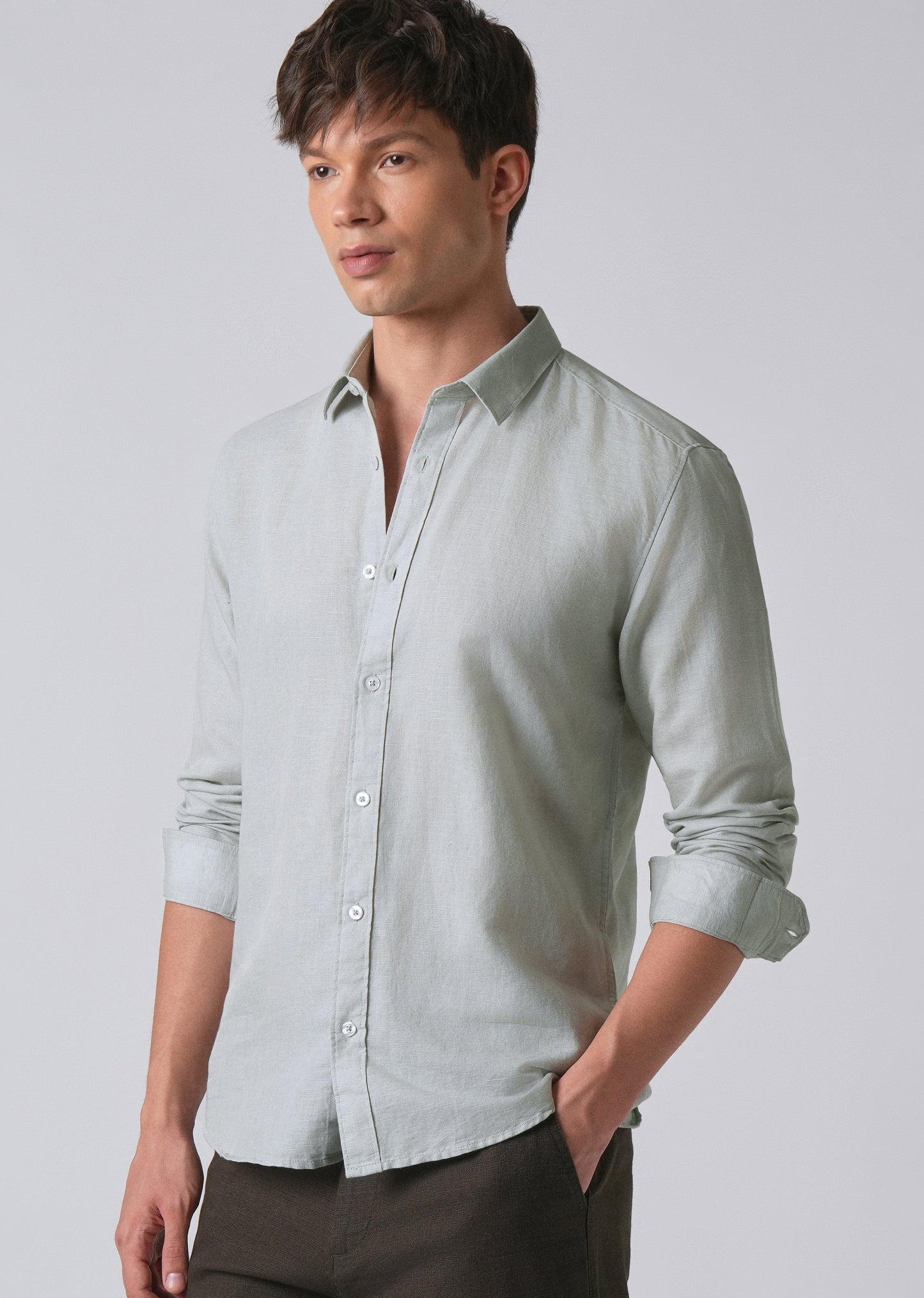 Light Grey Linen Shirt