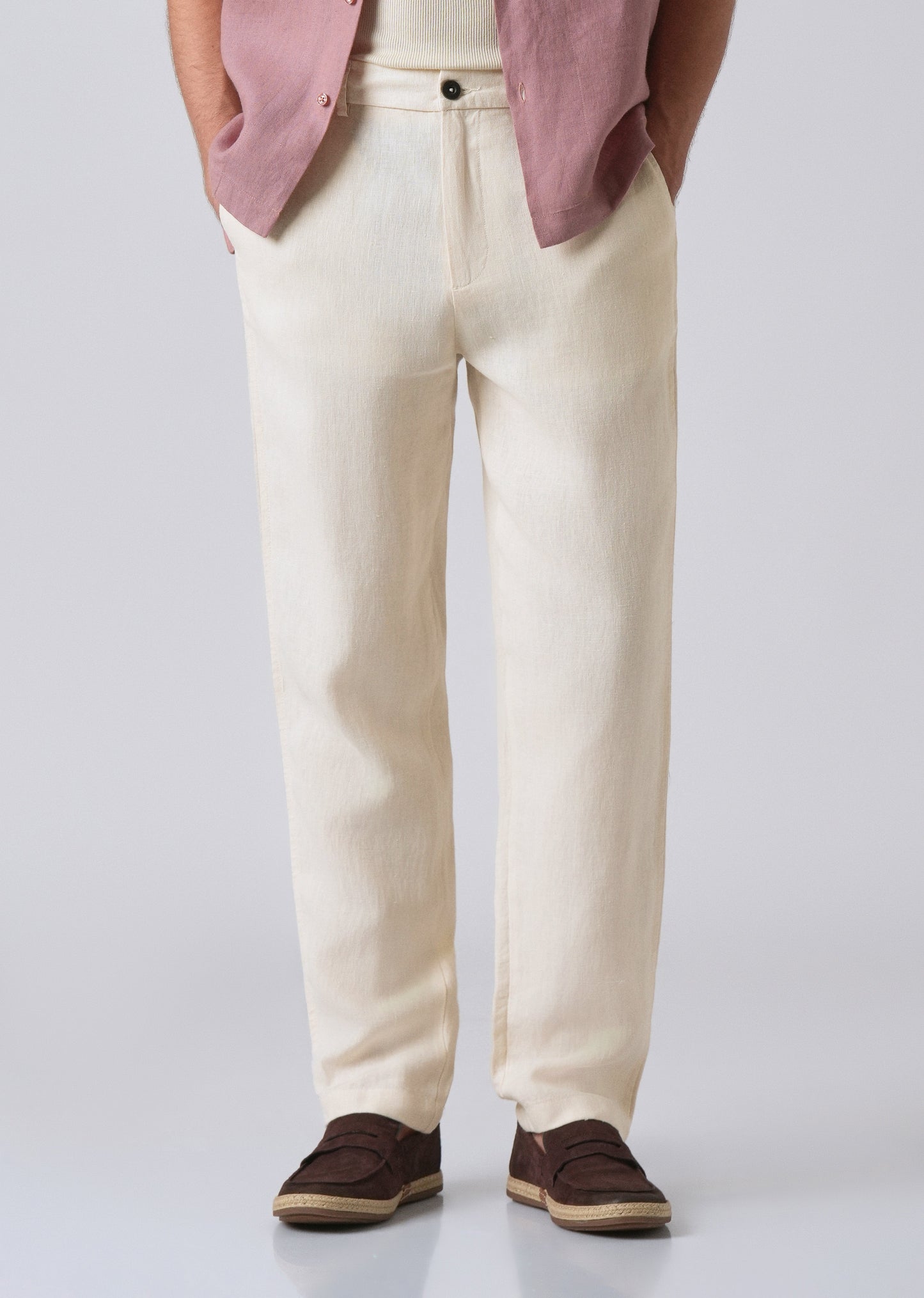 Light Cream Linen Pant