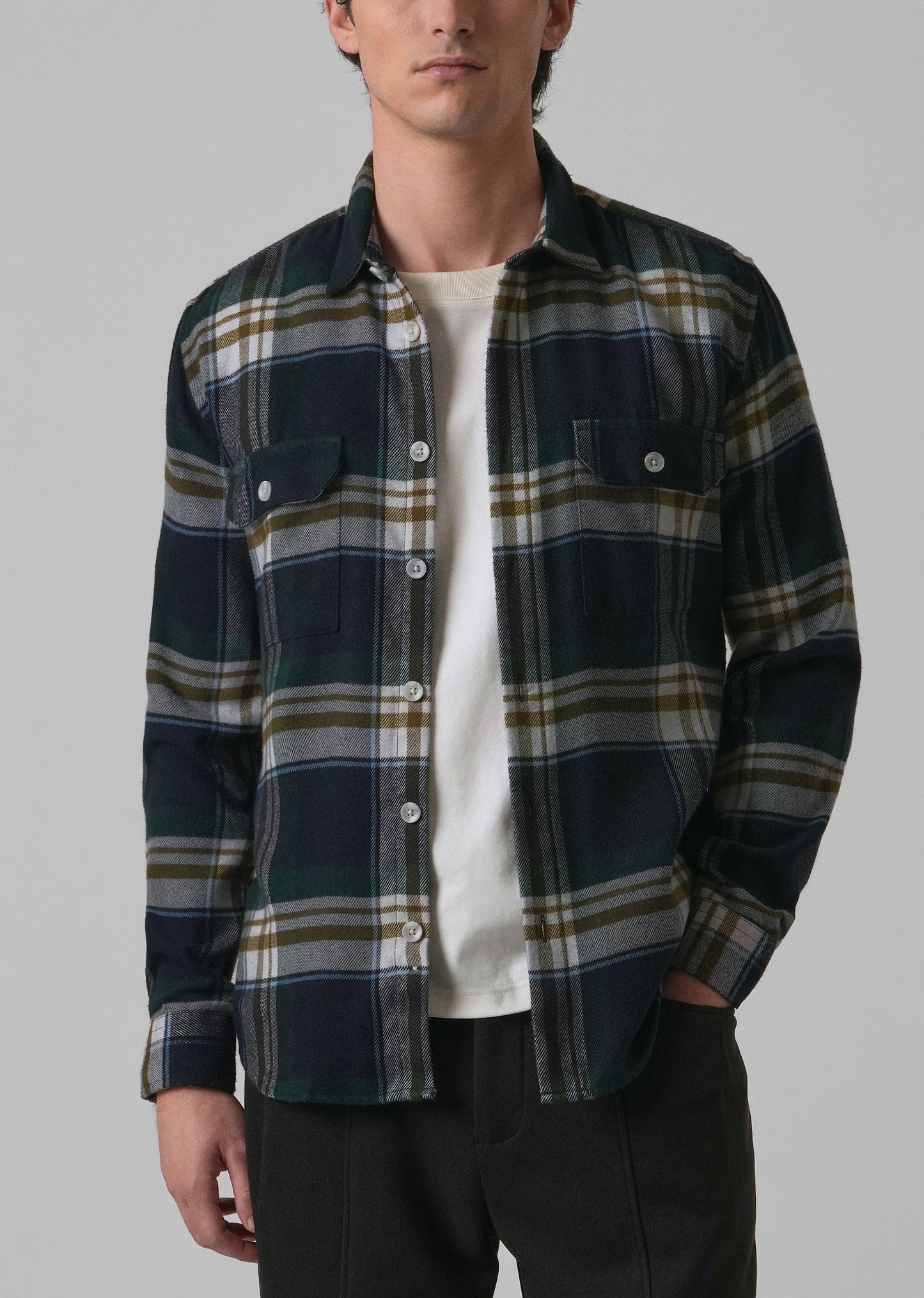 Modest Brushed Cotton Check Shirt