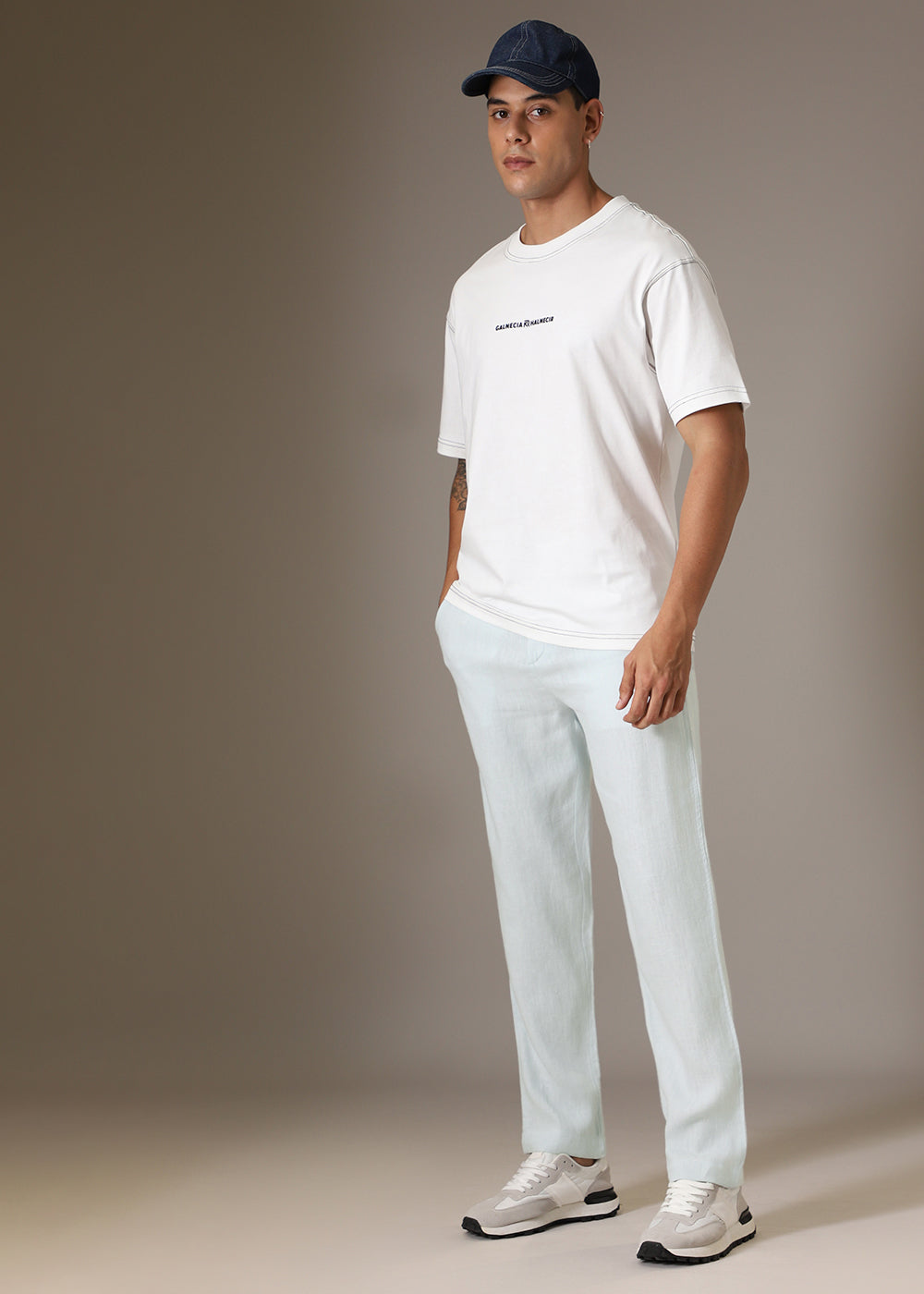 Pastel Blue Linen Pant