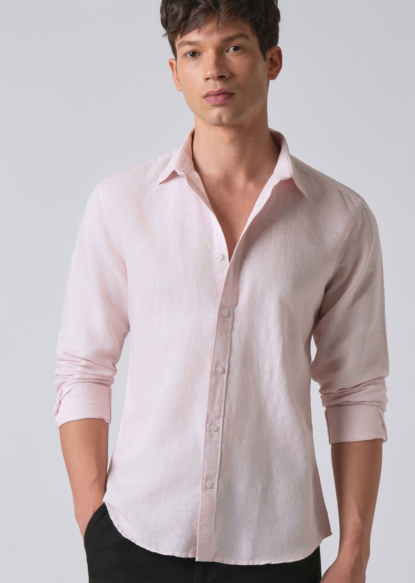 Pink Linen Shirt