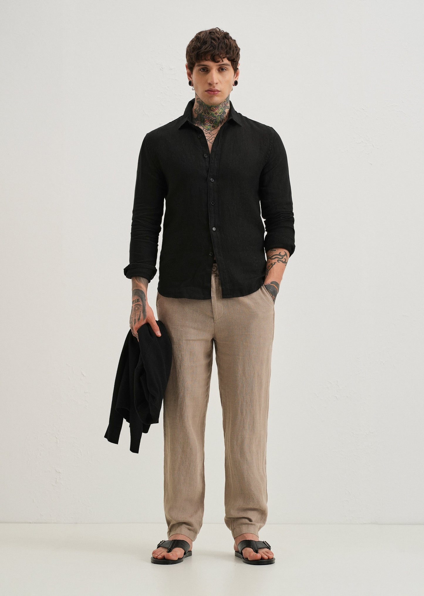 Sand Brown Linen pant