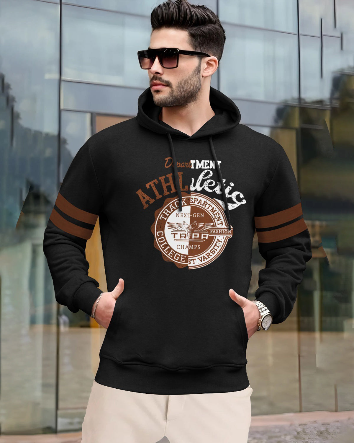 Mens Hooded Printed Sweatshirts - 6 Variants