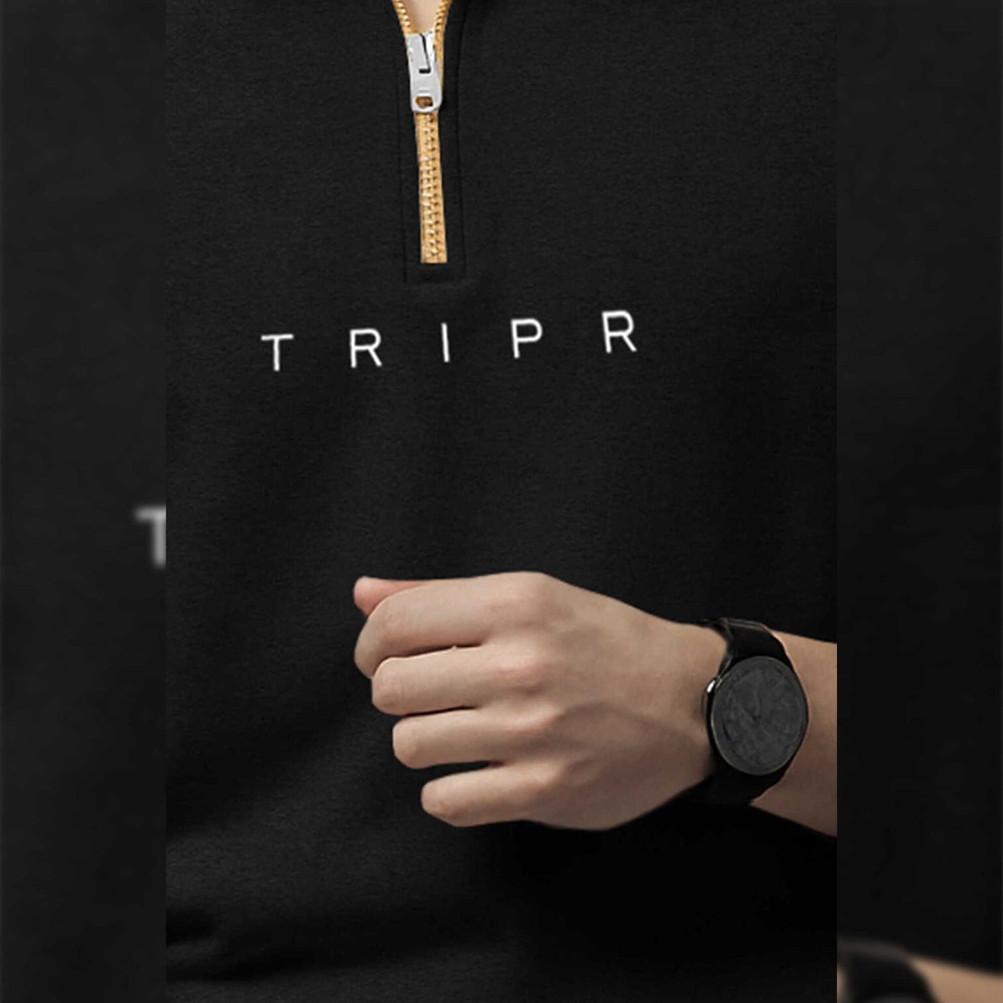 Men Full Sleeve High Neck Quarter Zip 5 Variants Sweatshirt