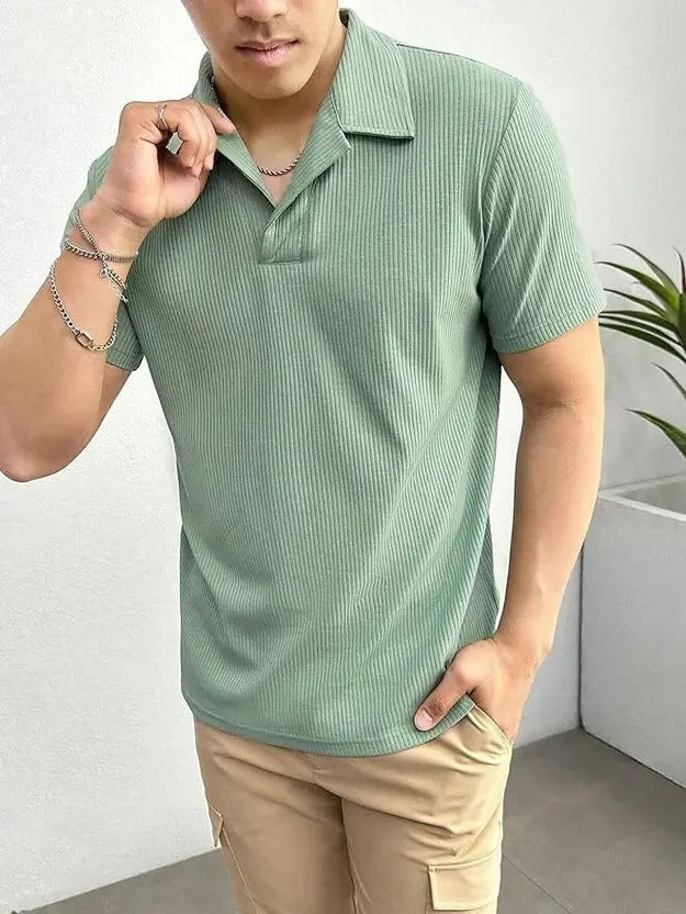 Subtle Texture, Fresh Style Polo T-shirt