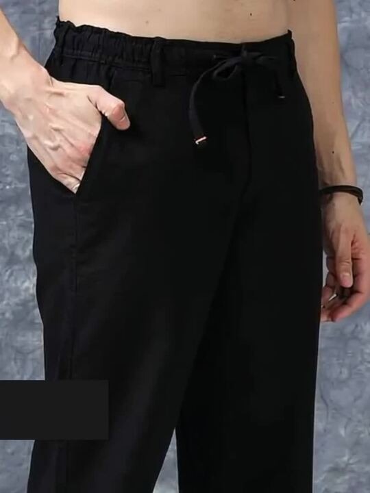 Men’s Black Linen Pants | Timeless Style & Breathable Comfort