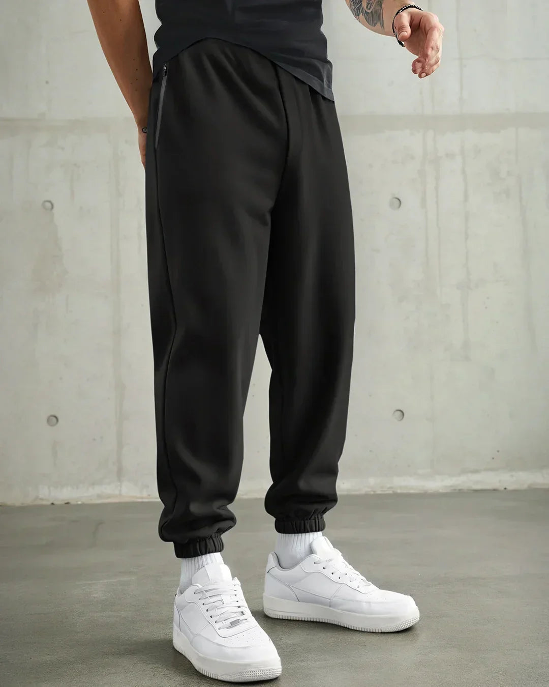 Men's Black Oversized Joggers