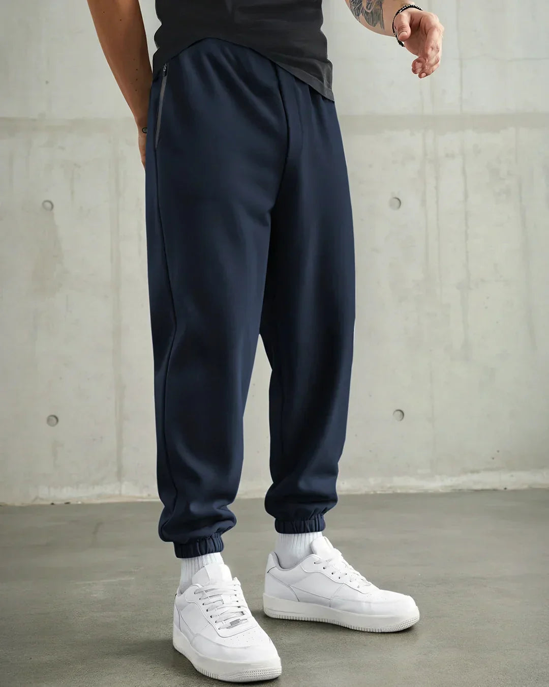 Men's Navy Blue Oversized Joggers