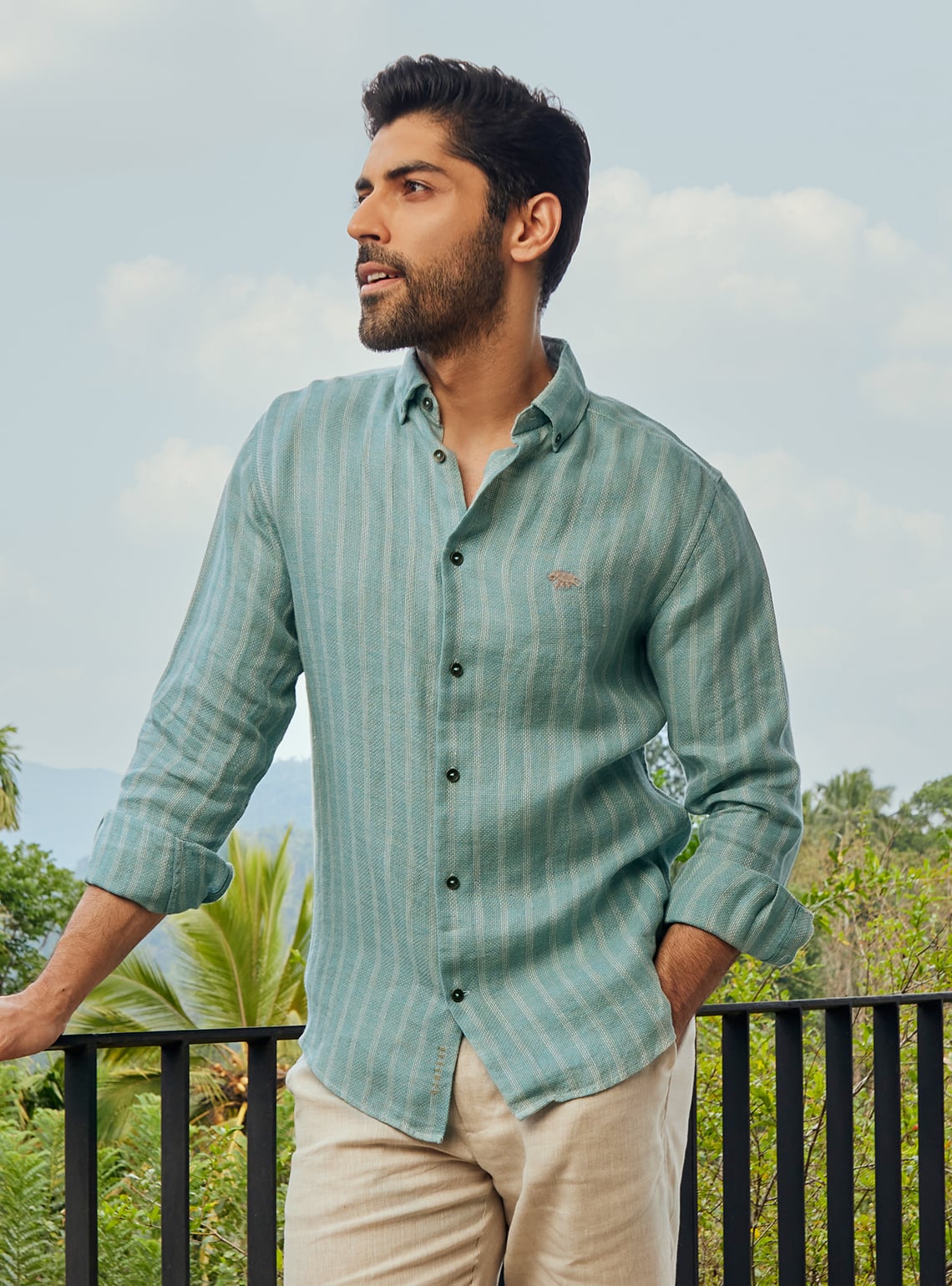 Oasis Stripe Linen Shirt
