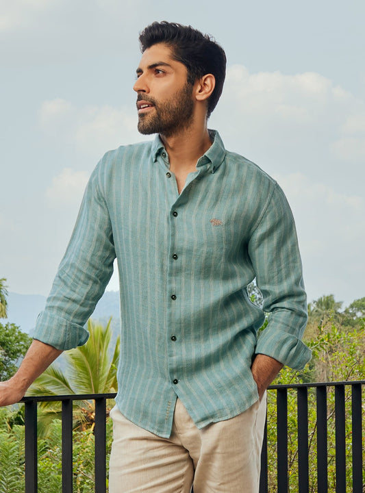 Oasis Stripe Linen Shirt