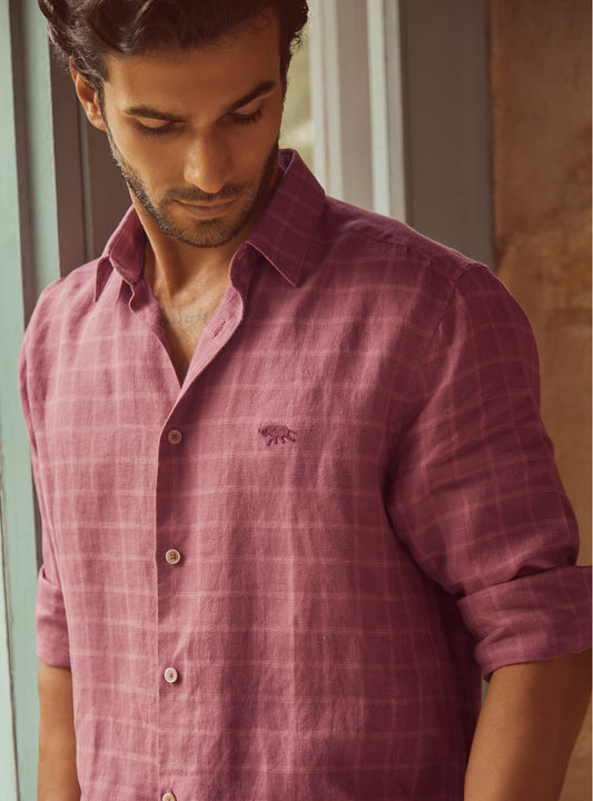 Vintage Rose Linen Shirt