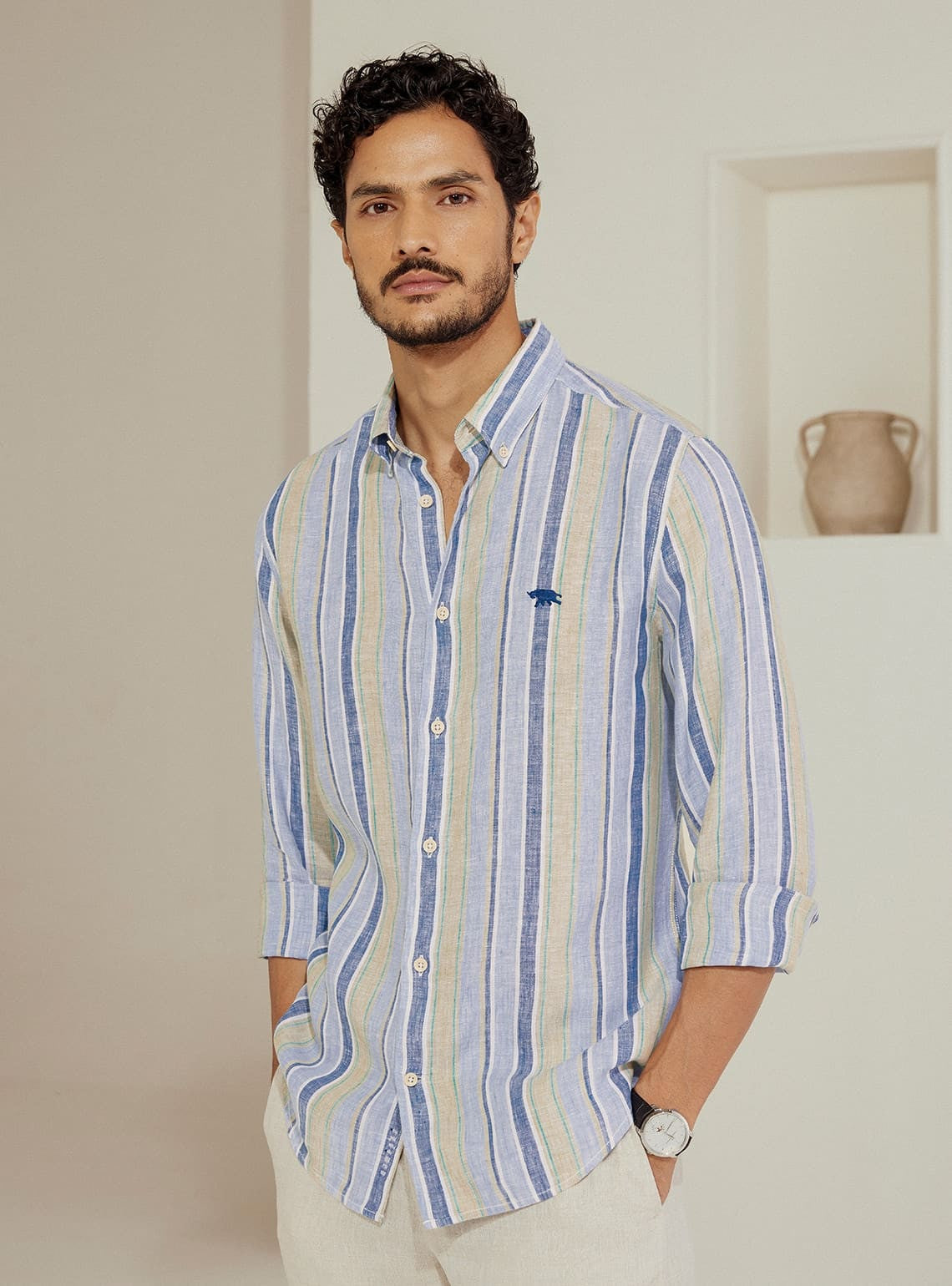 Skyway Stripe Linen Shirt