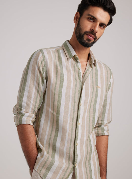Smokey Stripe Linen Shirt