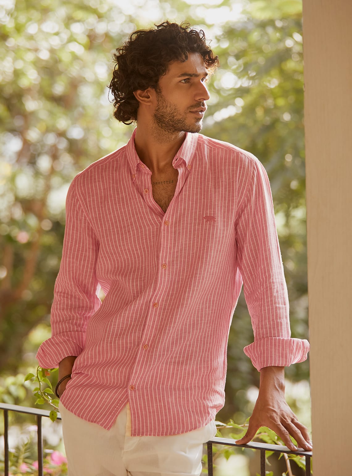Pink Charm Linen Shirt