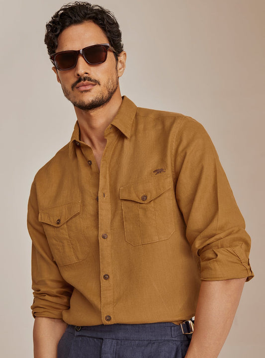 Dijon Linen Explorer Shirt