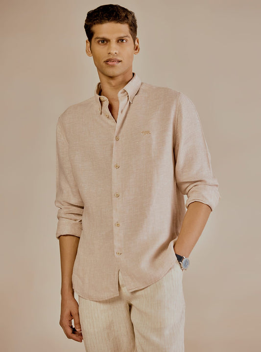 Malta Light Beige Linen Shirt