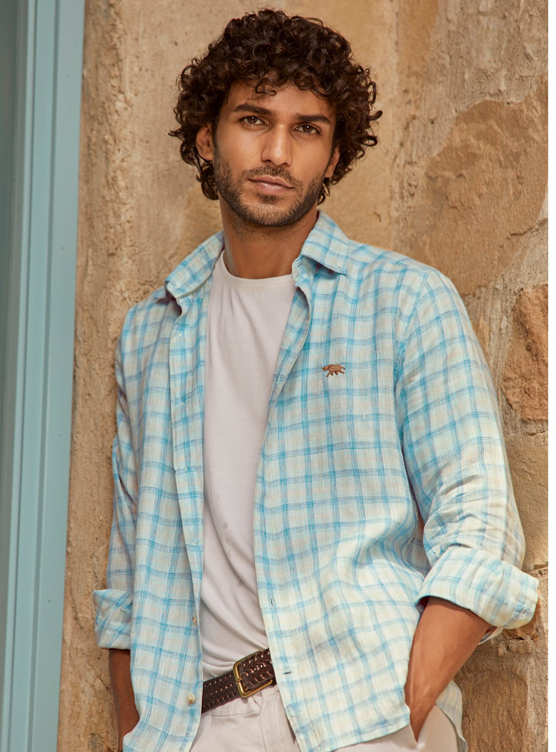 Teal Lake Linen Shirt