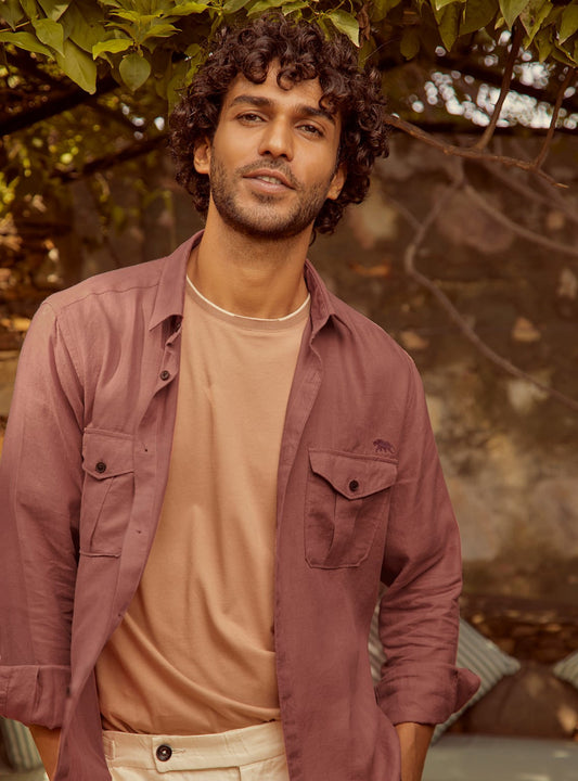 Wildberry Safari Linen Shirt