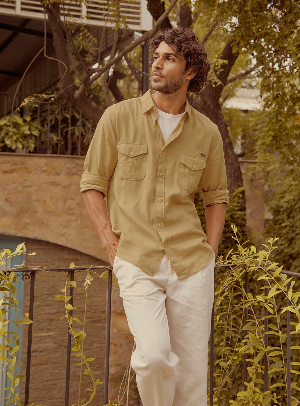 Golden Mist Linen Shirt