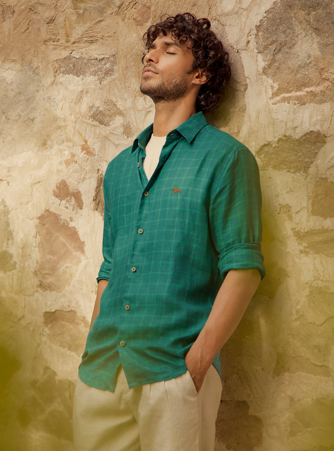 Celadon Green Linen Shirt
