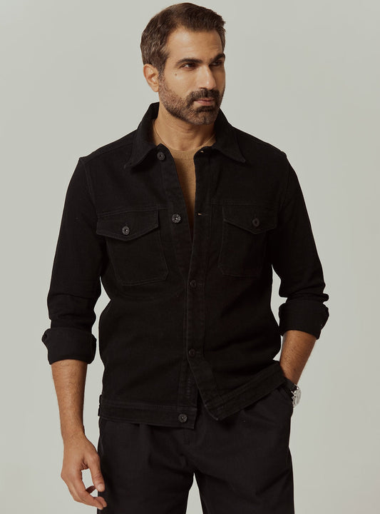 Onyx Cotton Lycra Overshirt