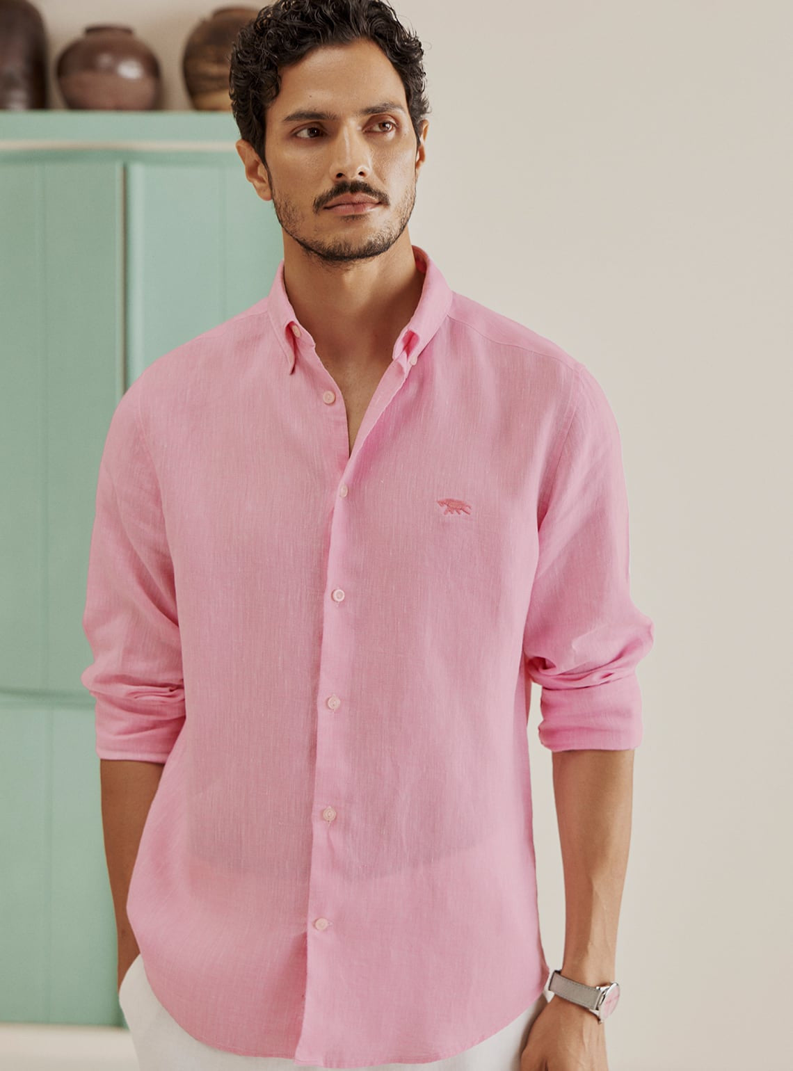 Rose Quartz Linen Shirt