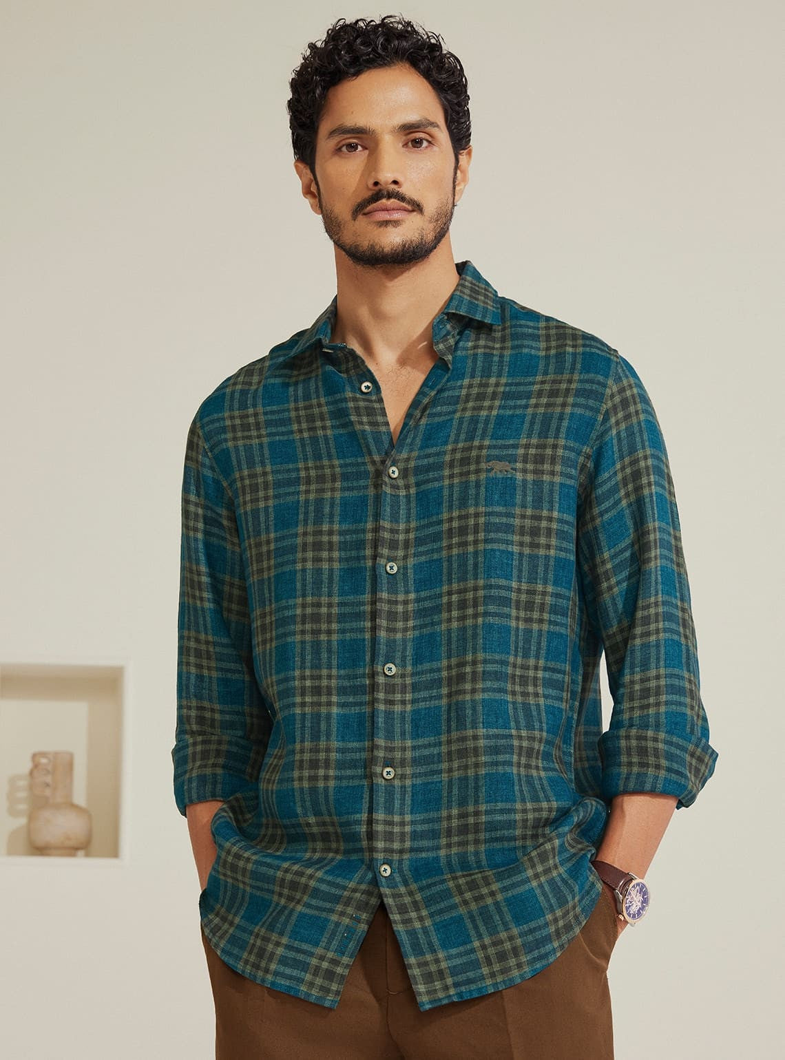 Mirage Check Linen Shirt