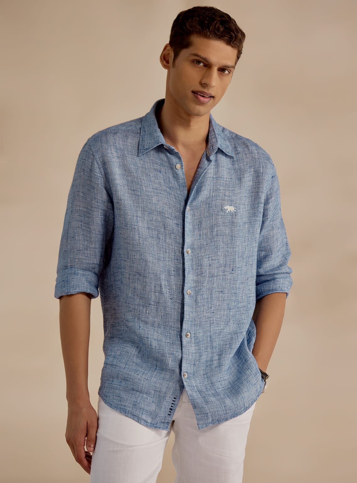 Ocean Wave Linen Shirt