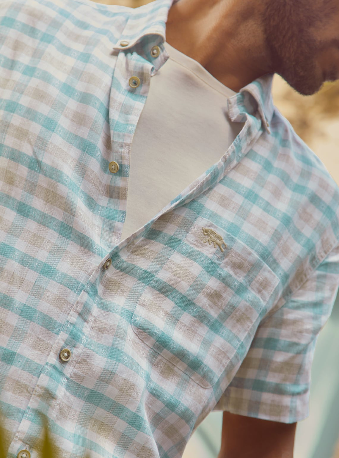 Beach Check Linen Shirt